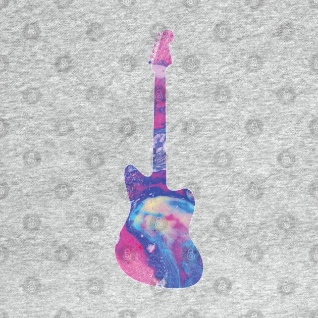 Offset Style Electric Guitar Watercolor Texture by nightsworthy